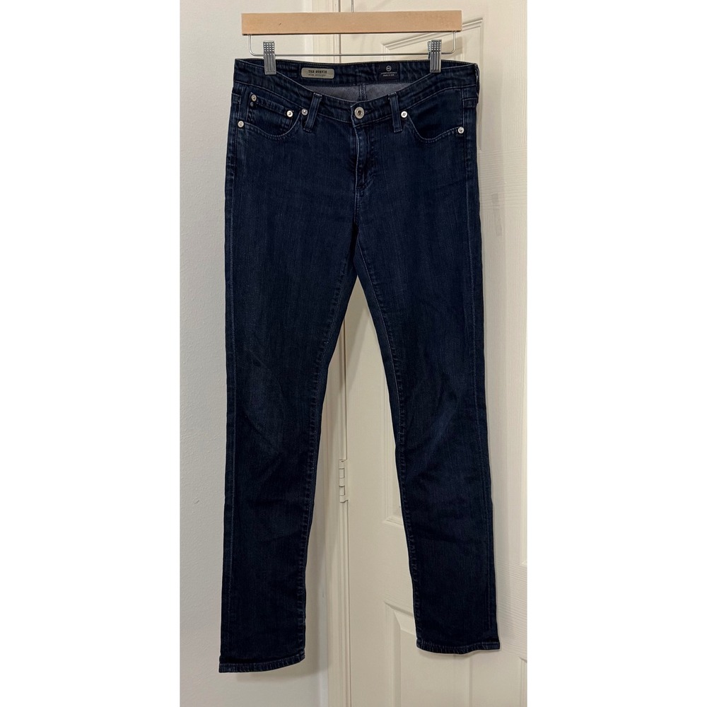 AG Adriano Goldschmied Womens sz 28R The Stevie Slim Straight‎ Jeans Dark Wash